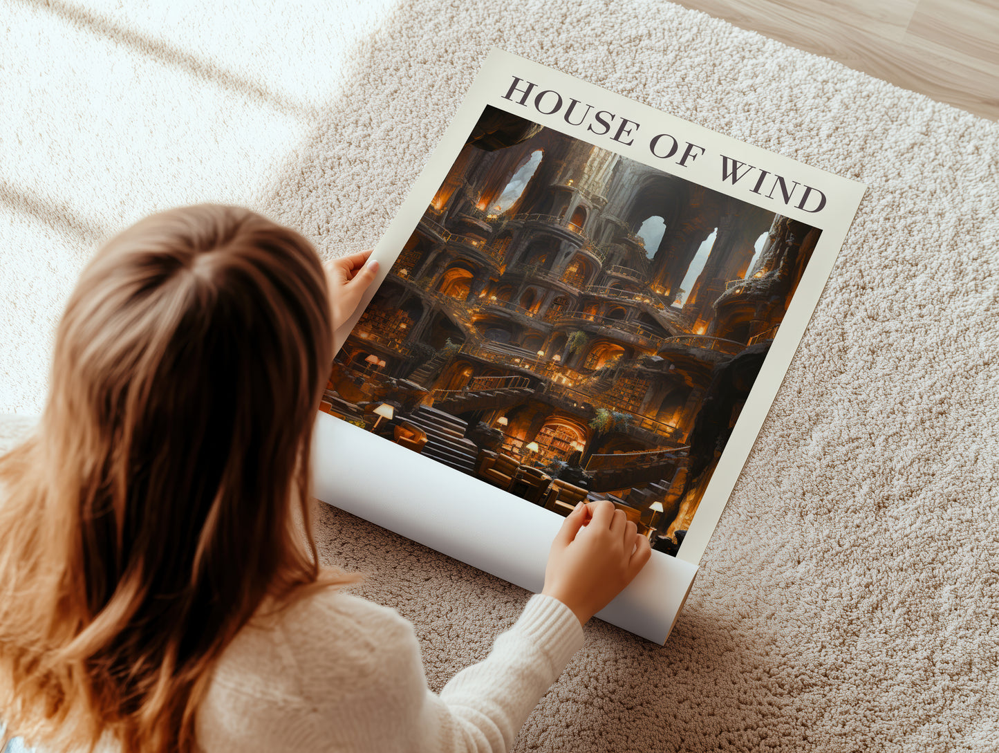 House of Wind Library Print