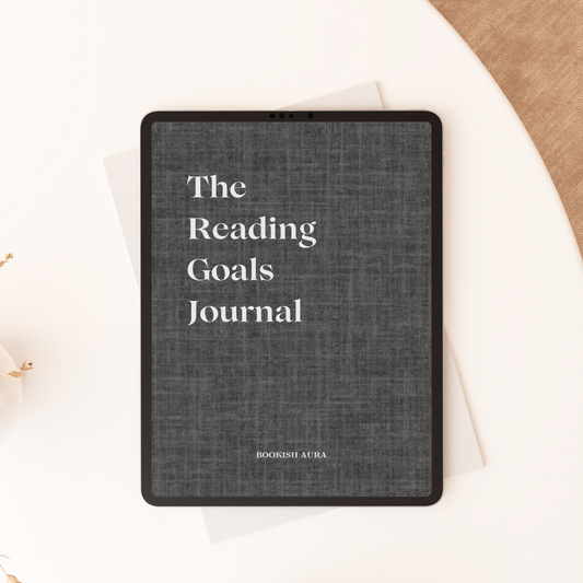 Digital Reading Goals Journal Linen Black